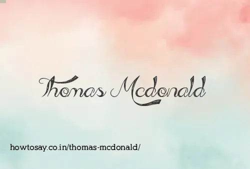 Thomas Mcdonald