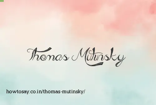 Thomas Mutinsky
