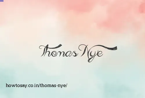 Thomas Nye