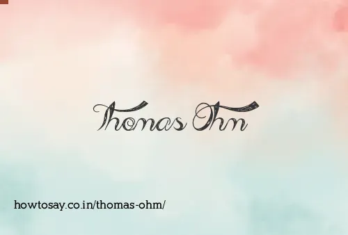 Thomas Ohm