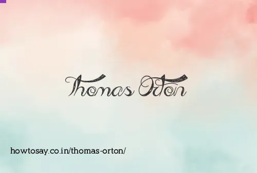 Thomas Orton