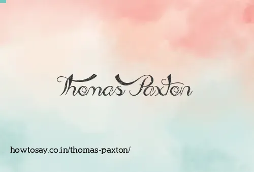Thomas Paxton