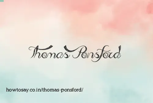 Thomas Ponsford