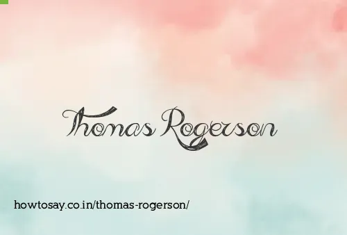 Thomas Rogerson