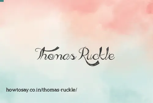 Thomas Ruckle