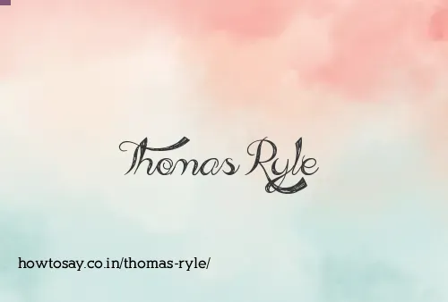 Thomas Ryle