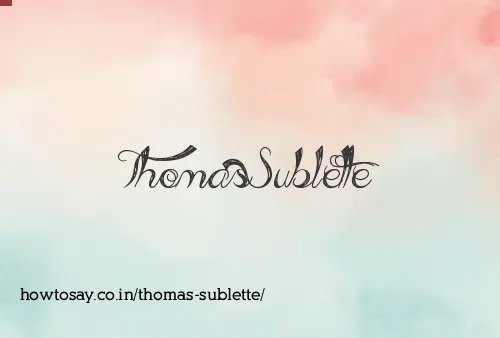 Thomas Sublette