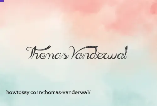 Thomas Vanderwal