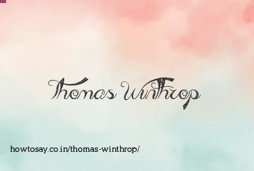 Thomas Winthrop