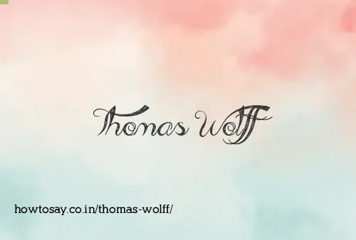 Thomas Wolff