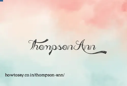 Thompson Ann