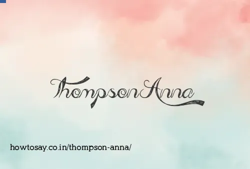 Thompson Anna