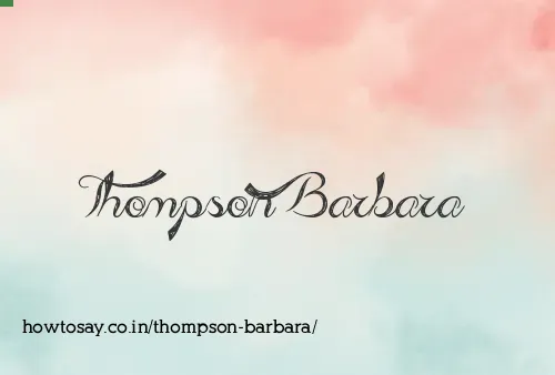 Thompson Barbara