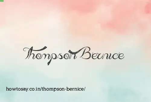 Thompson Bernice