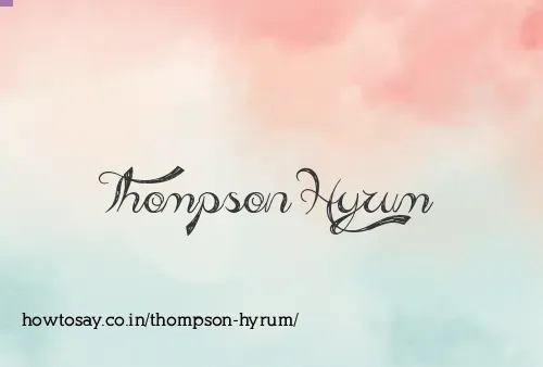 Thompson Hyrum