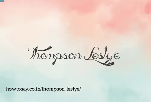 Thompson Leslye