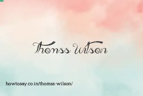 Thomss Wilson
