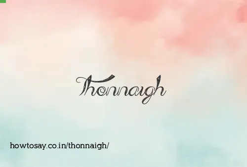Thonnaigh