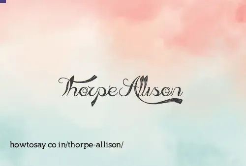 Thorpe Allison