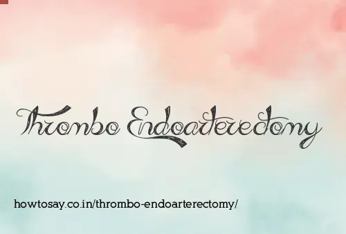 Thrombo Endoarterectomy