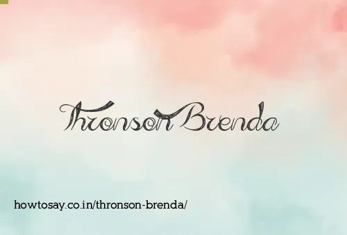 Thronson Brenda