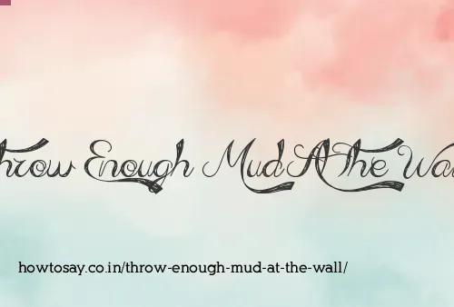 Throw Enough Mud At The Wall