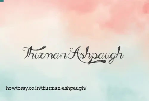 Thurman Ashpaugh