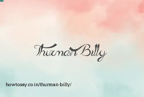 Thurman Billy