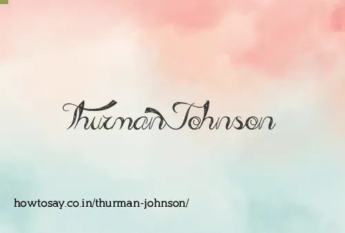 Thurman Johnson