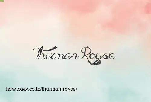 Thurman Royse