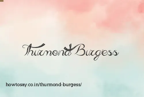 Thurmond Burgess