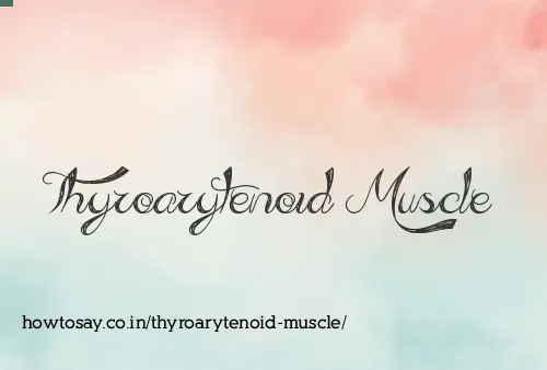 Thyroarytenoid Muscle