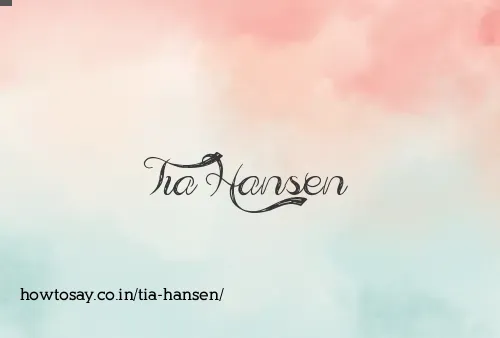 Tia Hansen