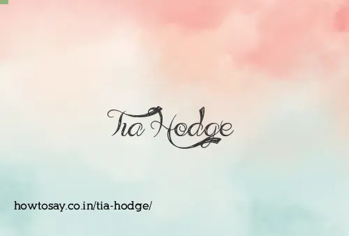 Tia Hodge
