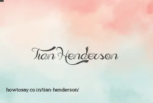 Tian Henderson