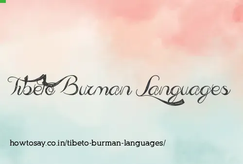 Tibeto Burman Languages