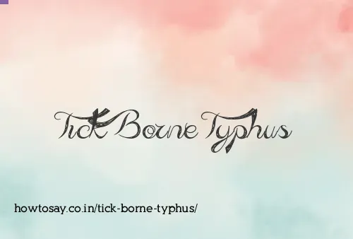 Tick Borne Typhus