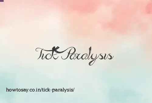 Tick Paralysis