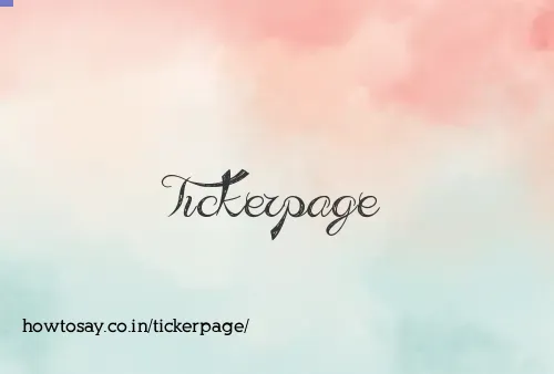Tickerpage