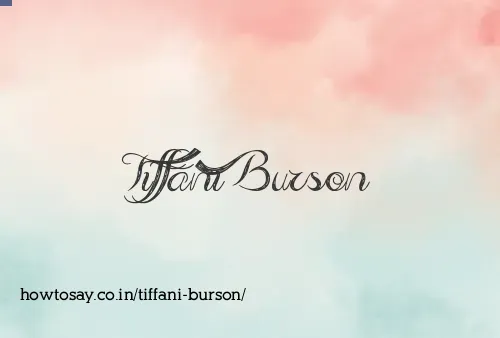 Tiffani Burson