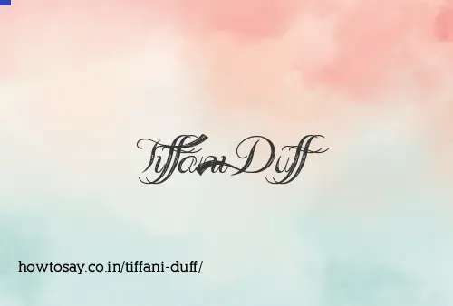 Tiffani Duff
