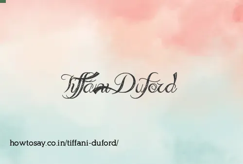 Tiffani Duford
