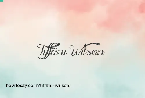 Tiffani Wilson