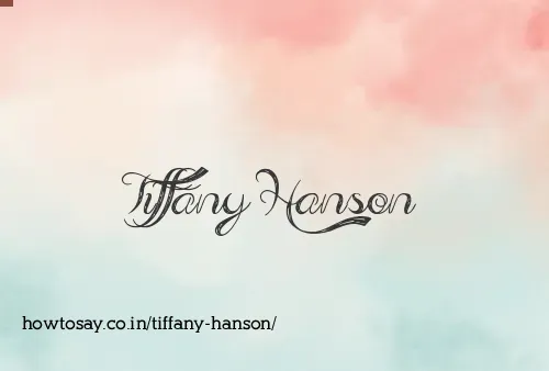 Tiffany Hanson