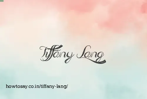 Tiffany Lang