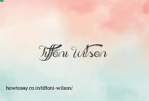 Tiffoni Wilson