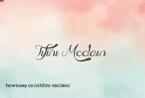 Tifini Mcclain
