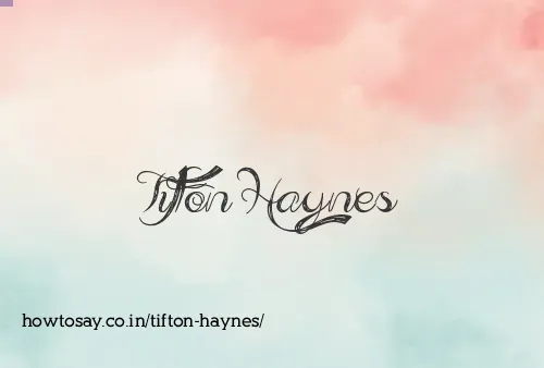 Tifton Haynes