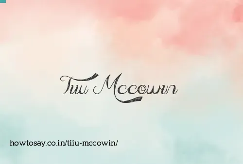 Tiiu Mccowin