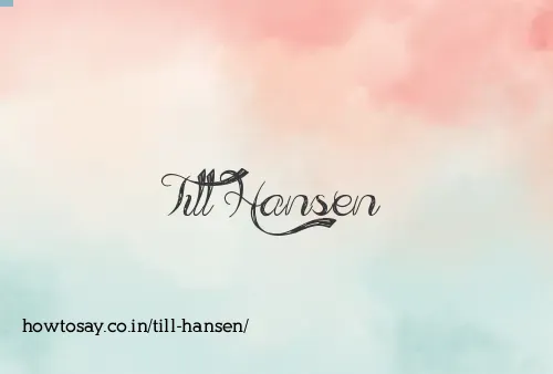 Till Hansen